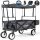 Gartenkarren Transportwagen mit Dach Monzana 120x60x95 cm, Marineblau