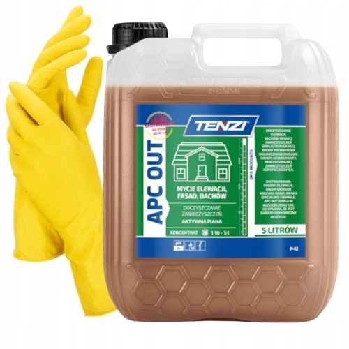 Tenzi Flüssigkeit 5l, Multifunktionsreinigung + Mercator Mehrweghandschuhe, Größe XL, Latex, 2 Stk.