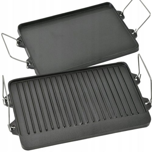 Grillplatten KRISBERG Grillplatte aus Gusseisen, rechteckig, 44 x 24 cm