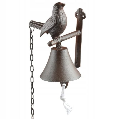  Gusseiserne Türklingel mit Vogel