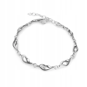  Silberarmband glatte Flamme, Silber pr925