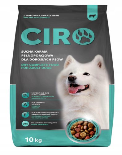 Trockenfutter für Hunde Ciro 10 kg Rind alle Rassen Adult 30 % FLEISCH