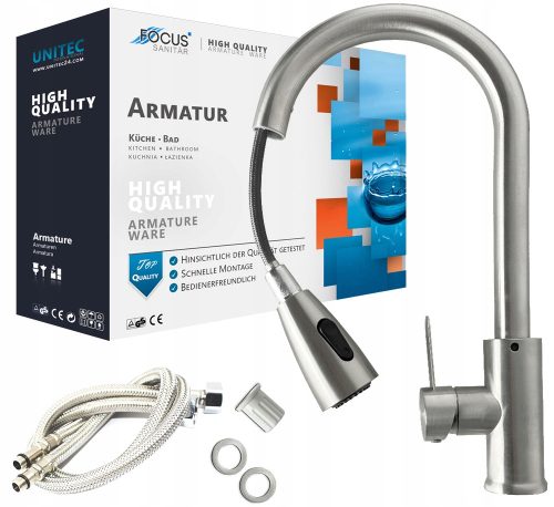 Focus Sanitar Focus bodenstehender Küchenarmatur, grau