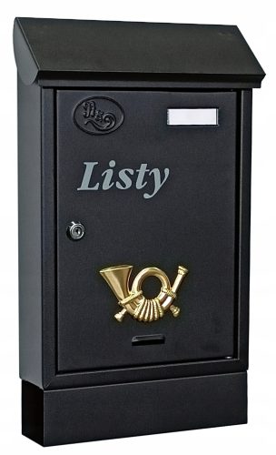 Briefkasten - Euro-Briefkasten mit Zeitungsmagazin Pachurka Dże, schwarz