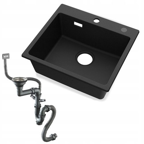Cecipa Einbeckenspüle SINK aus schwarzem Granit