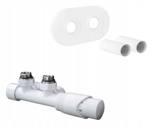  WEISSES DUOPLEX+-Thermostatventil mit doppelter ovaler Abdeckung