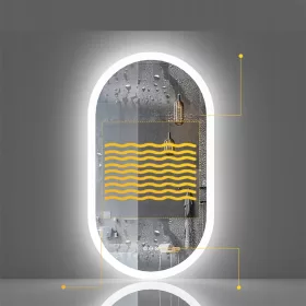  Ovaler Wandspiegel 500 x 800 mm