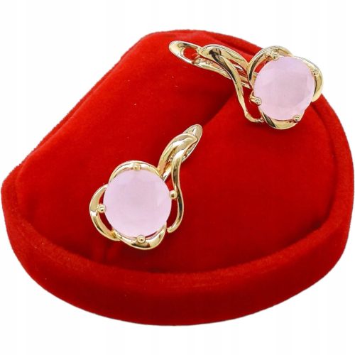  Goldohrringe PUDERROSA CABOCHON