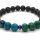  HERREN-ARMBAND Chrysokoll-Vulkanstein
