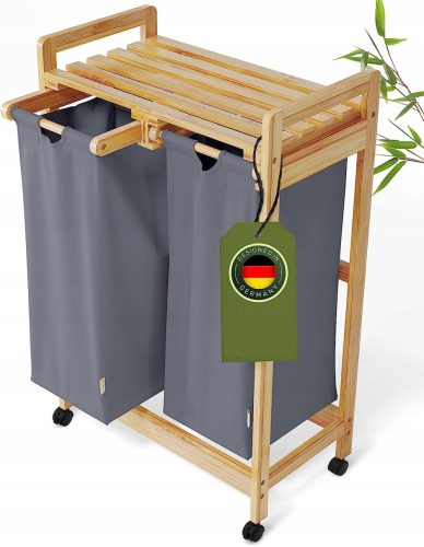 Wäschekörbe und -behälter MatMay Wäschekorb 60l, Grau- und Silbertöne