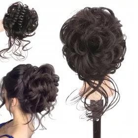    Kurzes synthetisches dunkelbraunes Haarteil für Damen von Xindi