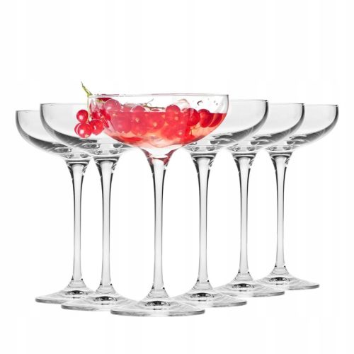6er Set elegante Crystalline Cocktailgläser für Martinis und mehr