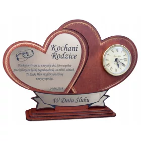  0013B-Holzstatuette mit Uhr