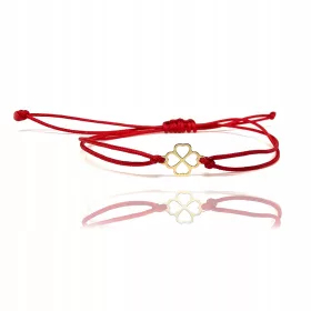  Armband aus 585er Gold mit Kleeblatt