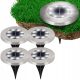  Ledhoff Einbau-Solarlampe Silber 12 cm 4 Stk.