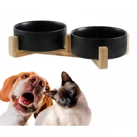  Set aus zwei Emes-Keramikschalen, schwarz, 1,2 l