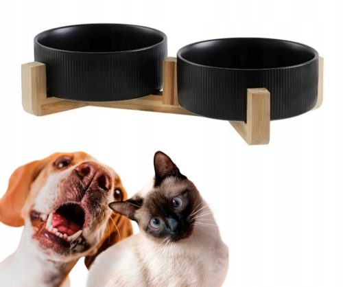  Set aus zwei Emes-Keramikschalen, schwarz, 1,2 l