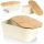 Brotkasten Vilde Brotkasten mit Brett, Creme, Braun- und Beigetöne, Kunststoff