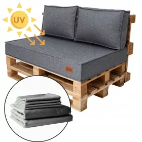    Schonbezug-Set MIT UV-FILTER für Kissen, Gartenmöbel, Paletten 120x65x15