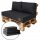  GoldenGroup Kissen 120 x 65 x 15 grau