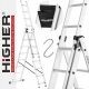 Höhere Leiter 6,48 m Aluminium 3 x 8 bis 150 kg