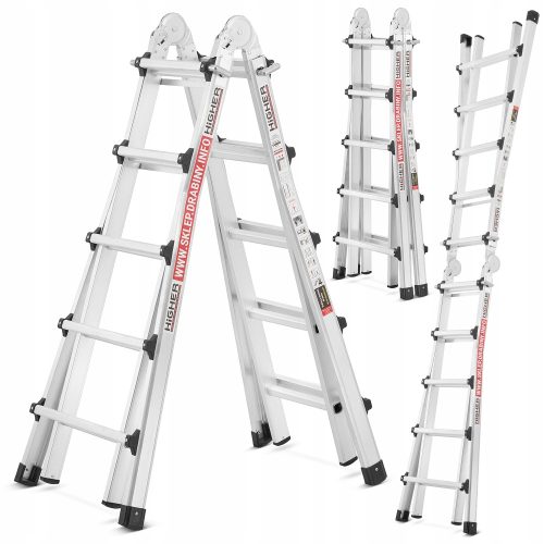 Höhere Leiter 6,5 m Aluminium 1 x 4 bis 150 kg