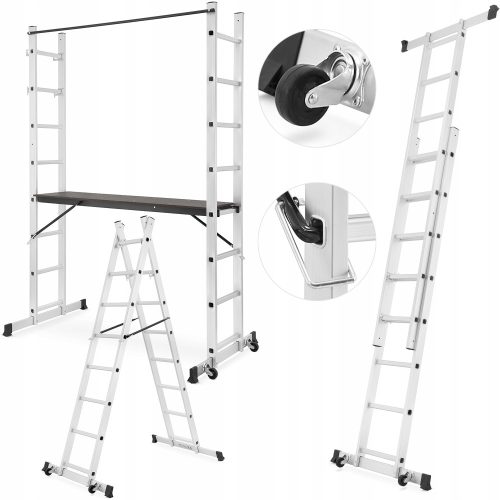 Höhere Leiter 3 m Aluminium 2 x 8 bis 150 kg