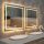  LED-Badezimmerspiegel mit Touch-Schalter 90x90cm