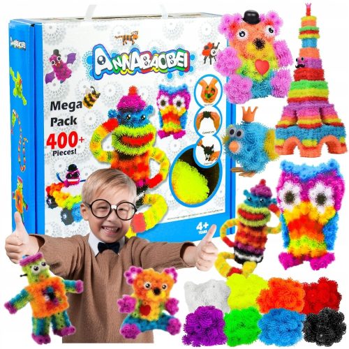 KLETTVERSCHLUSSKAPPE 400 KREATIVE BLÖCKE BUNTE KUGELN + VIELE ELEMENTE TOP GESCHENK