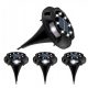 Gartenlampen stecken im Boden fest Steck-Solarlampe Zhengshirui silber 12,6 cm 4 Stk.