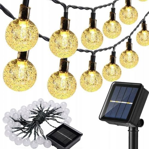 Hängende Gartenleuchten GIRLANDE SOLAR-GARTENLAMPEN 6,5M 50 LED-KUGELN