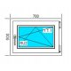 PVC-FENSTER 700x500 RU WEISS, RECHTS