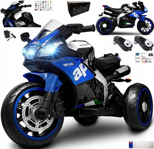  Joy4kids N-666 Motorrad schwarz und blau