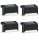  SuperLED-Solarlampe, schwarz, 7,8 cm, 4 Stk.