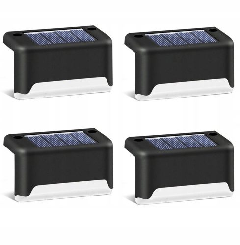  SuperLED-Solarlampe, schwarz, 7,8 cm, 4 Stk.