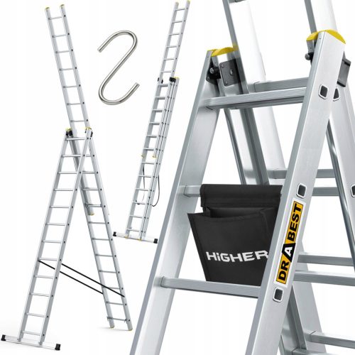  Drabest Aluleiter 3 x 12 bis 150 kg