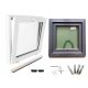 Anthrazitfarbenes PVC-Fenster 50x50, 500x500-Graphit-Fensterset