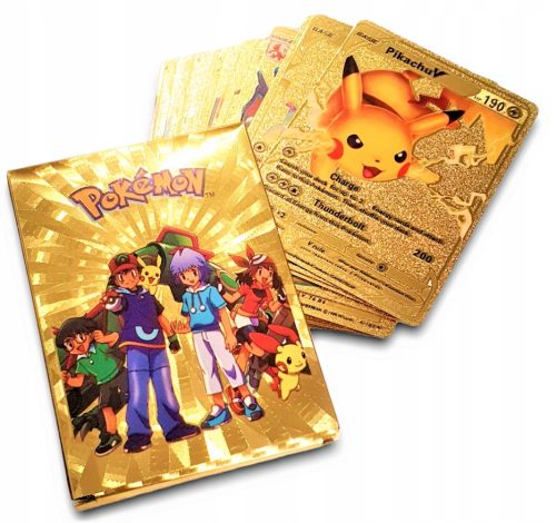  POKEMON GOLDKARTEN 55 Stück, verpackt in Plastik