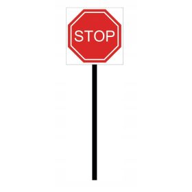 STOP-SCHILD ALUMINIUMRAHMEN 40x40 cm