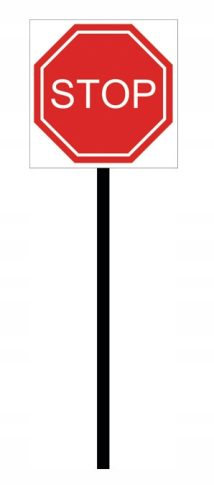 STOP-SCHILD ALUMINIUMRAHMEN 40x40 cm