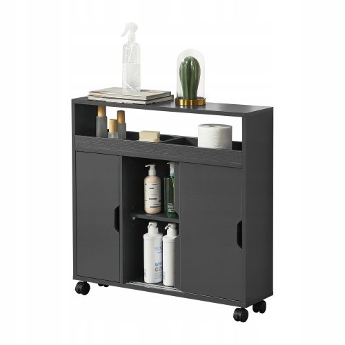 Lumijoki Badezimmerschrank 71x70x20 cm dunkelgrau