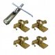 Wedge Frog Frog Clamp Clips verzinkt 50x+ Schlüssel