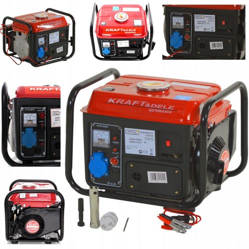 Kraft&Dele tragbarer Einphasengenerator 1200 W Benzin + Kraft&Dele RST-Handschuhe Größe 10 - XL 1 Paar