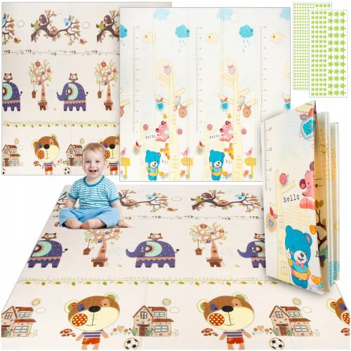  DOPPELSEITIGE SCHAUMSTOFFMATTE FÜR KINDER, GROSS 200x180cm