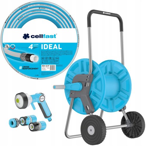 GARTENSET 3/4" Schlauch 30m Sprinklerwagen