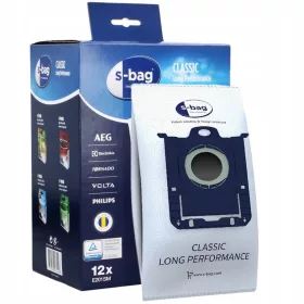    S-Bag Classic E201SM Long Performance Synthetik-Staubsaugerbeutel, 12 Stk.