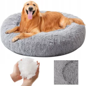    HUNDEBETT FÜR KATZEN, WEICHES, HAARIGES, Zotteliges Kissen, XXL, 110 cm, Farben