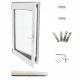 Warmweißes PVC-Fenster links 40x60 400x600 Set