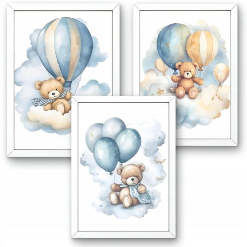  SET AUS 3 A3-POSTERBILDERN FÜR EIN KINDERZIMMER