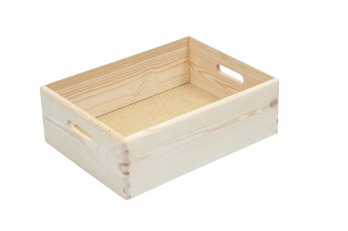 Boxen, Aufbewahrungsbehälter, Organizer Offene Holzkiste, Behälter 40x30x14 cm